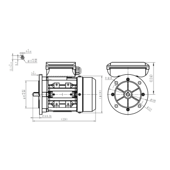 Silnik elektryczny jednofazowy 0,12kW 1400 obr/min. 63B5